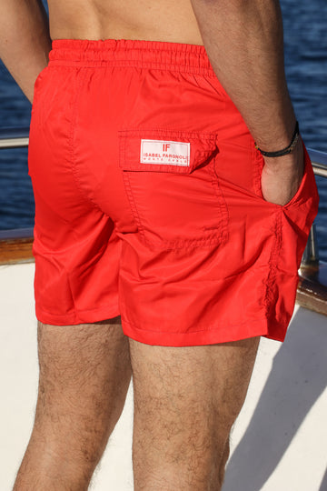 RED SWIM SHORT